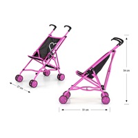 Milly Mally Julia Prestige Black Baby Golf Stroller for Dolls