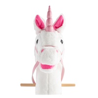 Hobby horse unicorn with sound and wheels Nia Baby Mix white