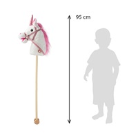 Hobby horse unicorn with sound and wheels Nia Baby Mix white