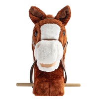 Hobby Horse with sound and wheels Bruno Baby Mix Brown