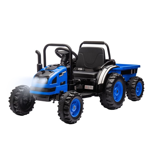 Electric tractor with trailer Milly Mally Farmer blue