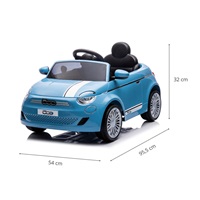 Electric baby car Milly Mally Fiat 500e blue