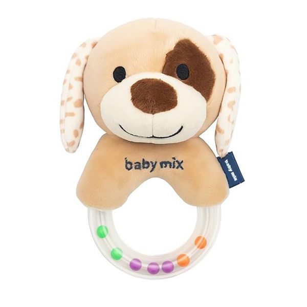 Plush Rattle Baby Mix – Brown Puppy