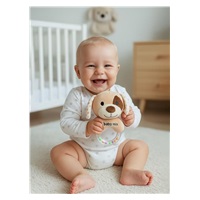 Plush Rattle Baby Mix – Brown Puppy