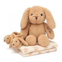Gift Set Baby Mix – Brown Bunny with Booties and Blanket