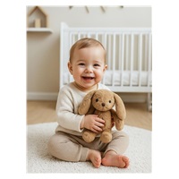 Gift Set Baby Mix – Brown Bunny with Booties and Blanket