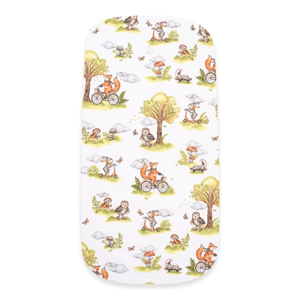 Cotton Sheet for Stroller New Baby Animals in the forest 35x75cm