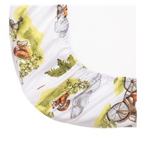 Cotton Sheet for Stroller New Baby Animals in the forest 35x75cm