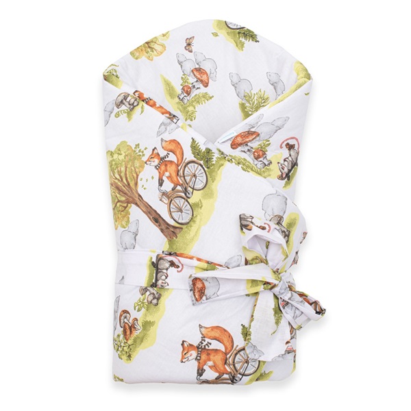 Baby wrap New Baby Animals in the forest 80x80 cm