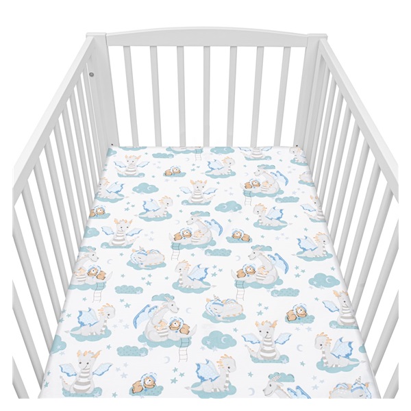 Cotton cot sheet cotton New Baby Dragon 120x60 cm