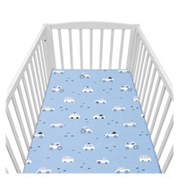 Cotton cot sheet cotton New Baby Toy car Tuuut 120x60 cm