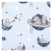 Cotton Sheet for Stroller New Baby Teddy bear in space 35x75cm