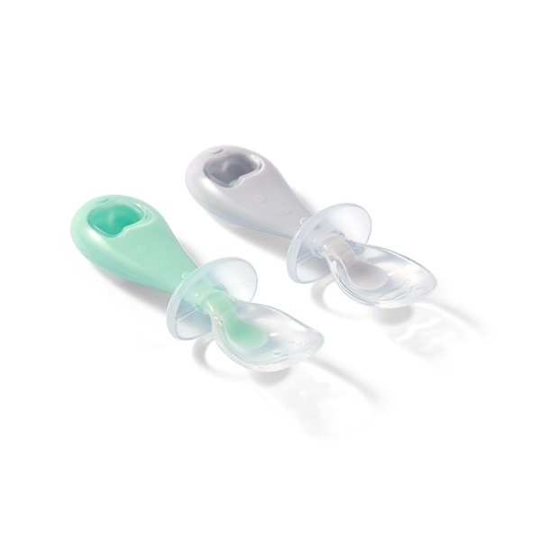 Baby Silicone Spoon Baby Ono 2 pcs Grey, Mint