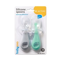 Baby Silicone Spoon Baby Ono 2 pcs Grey, Mint