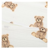 Muslin pillow-case for stroller New Baby STANDARD 30x37cm bear