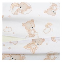 Pillow-cushion cover for stroller New Baby BASIC 59x37 cm bear beige