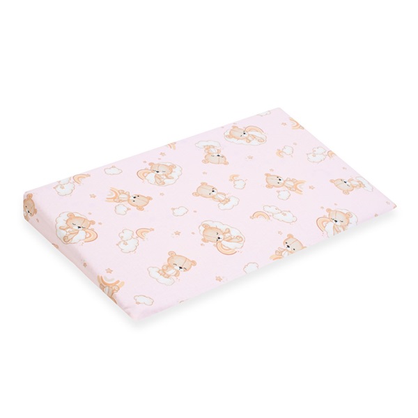 Infant pillow-wedge for bed New Baby BASIC 59x37cm bear pink