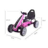 Kids Go-kart Milly Mally Power pink