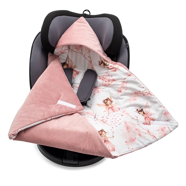 Insulated swaddle blanket for a car seat New Baby pink