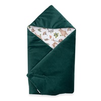 Insulated swaddle blanket for a car seat New Baby green