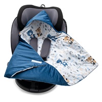 Insulated swaddle blanket for a car seat New Baby blue