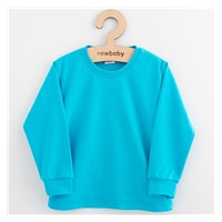 Children cotton T-Shirt Long-Sleeve New Baby Kindergarten turquoise