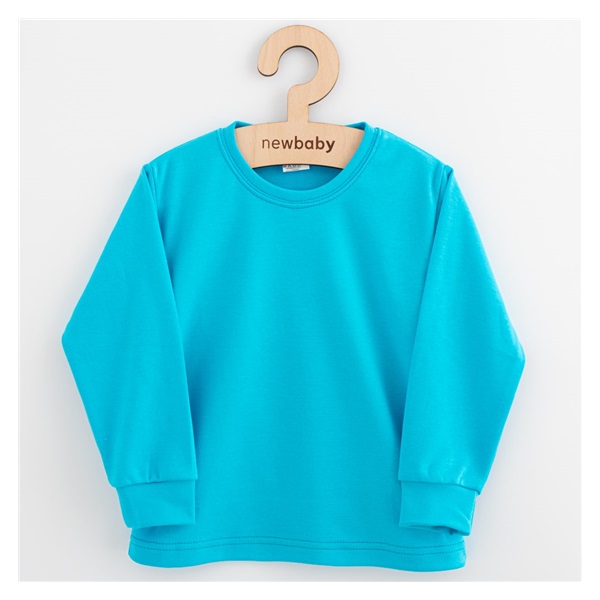 Children cotton T-Shirt Long-Sleeve New Baby Kindergarten turquoise