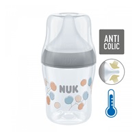 NUK Perfect Match Temperature Control Baby Bottle 150 ml grey