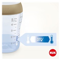 NUK Perfect Match Temperature Control Baby Bottle 150 ml grey