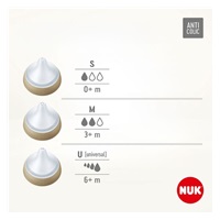 NUK Perfect Match Temperature Control Baby Bottle 150 ml grey