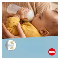 NUK Perfect Match Temperature Control Baby Bottle 150 ml grey