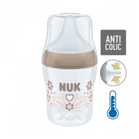 NUK Perfect Match Temperature Control Baby Bottle 150 ml brown