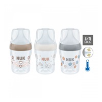 NUK Perfect Match Temperature Control Baby Bottle 150 ml brown