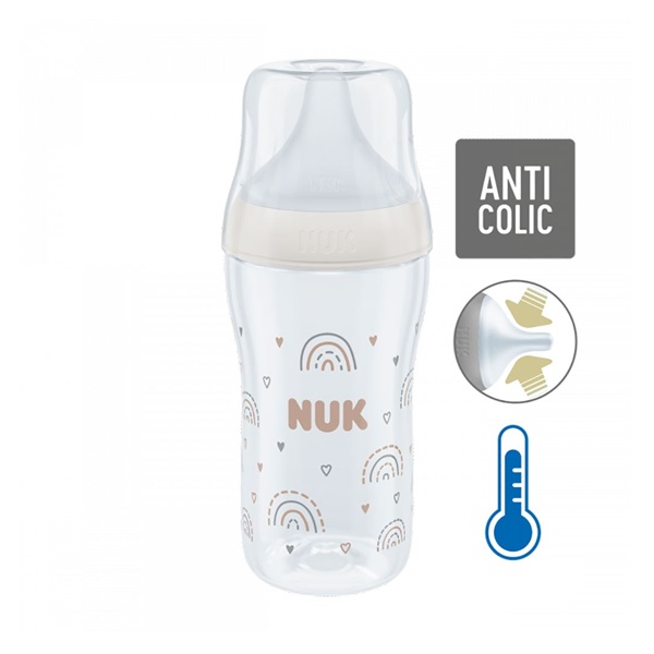 NUK Perfect Match Temperature Control Baby Bottle 260 ml white