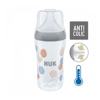 NUK Perfect Match Temperature Control Baby Bottle 260 ml gey