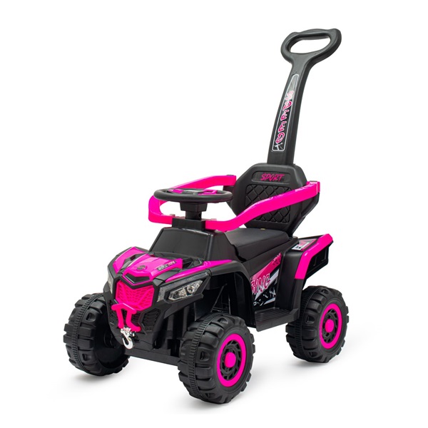 Baby Mix Ruggy electric ride-on with guiding rod pink