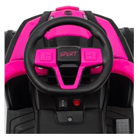 Baby Mix Ruggy electric ride-on with guiding rod pink