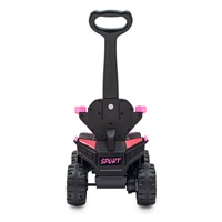 Baby Mix Ruggy electric ride-on with guiding rod baby pink