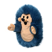 Plush Hand Puppet Hedgehog 23 cm blue