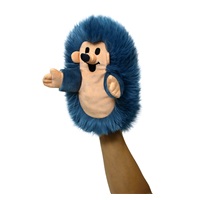 Plush Hand Puppet Hedgehog 23 cm blue