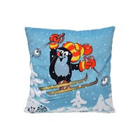 Children's pillow Little Mole 30x30 cm skier