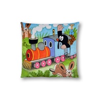 Children's pillow Little Mole 30x30 cm train