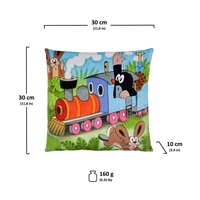 Children‘s pillow Little Mole 30x30 cm train