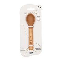 Silicone spoon with wooden handle New Baby caramel