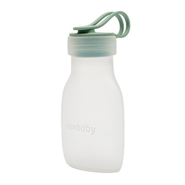 Silicone breast milk bottle New Baby blue