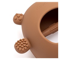 Silicone hand teether bear New Baby caramel brown