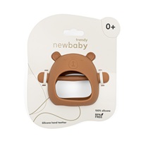 Silicone hand teether bear New Baby caramel brown