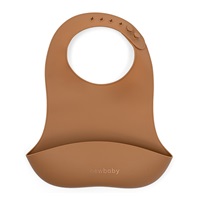 Silicone bib New Baby brown