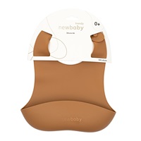 Silicone bib New Baby brown