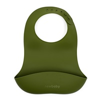 New Baby silicone bib in olive green